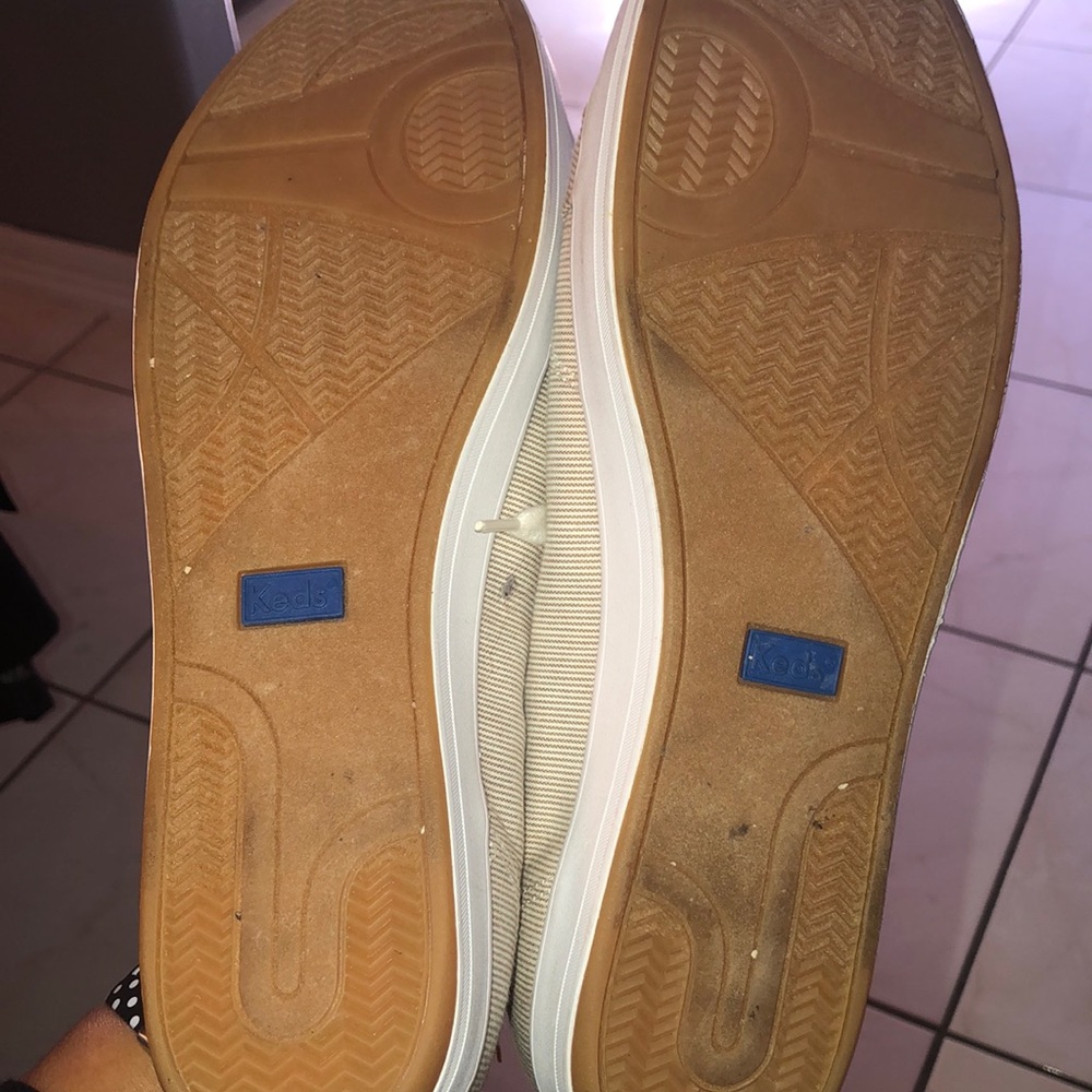 Keds Canvas Memory Foam Sneakers Striped White An… - image 5